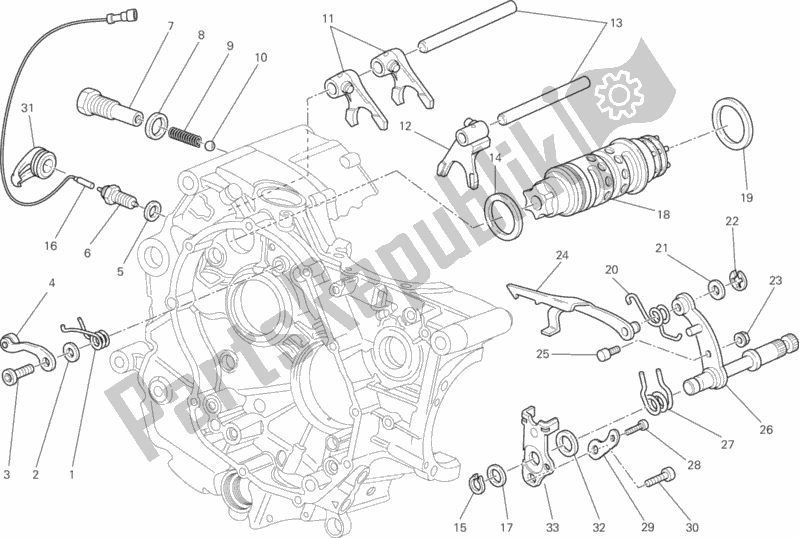 Todas as partes de Shift Cam - Garfo do Ducati Monster 796 ABS Anniversary 2013
